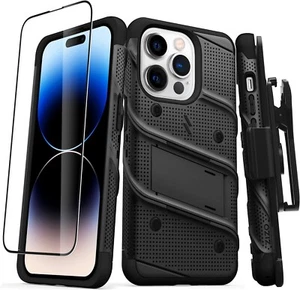 ZIZO Bolt for iPhone 14 Pro (6.1) Case + Screen Protector +Kickstand +Holster - Zdjęcie 1 z 3
