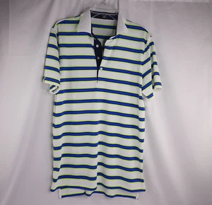 Polo da golf uomo RLX Ralph Lauren taglia M bianca camicia a righe - Foto 1 di 9