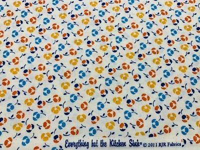 1930s Repro Fabric EVERYTHING BUT THE KITCHEN SINK Floral Darlene Zimmerman - Image 1 of 2