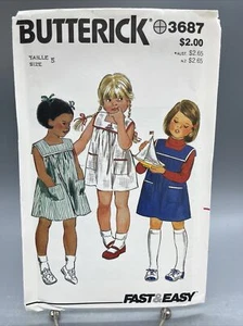 Butterick Sewing Pattern 3687 Childs Size 5 Girls - Picture 1 of 4