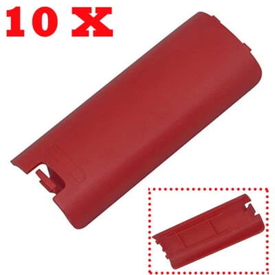 10PCS Battery Back Cover Shell Case for Nintendo Wii Remote Controller Red USA - Image 1 of 4