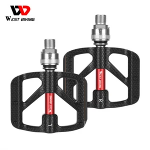 WEST BIKING Fahrrad Pedale Quick Release 3 Bearings Reflektieren Pedale ein Paar - Bild 1 von 17