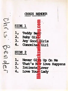 CHIS BENDER - CHRIS BENDER LP 8TRX RARE DEMO NEW JACK SWING R&B 1989 - Picture 1 of 3