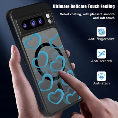 Heart Magnetic Shockproof Phone Case For Google Pixel 9A 9 Pro XL 8 8A 7A Cover - Image 1 of 4