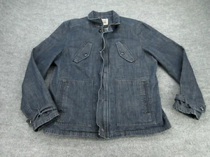 Converse Jacket Mens Large Blue Full Zip Button Denim Skater Trucker Adult L - Picture 1 of 11