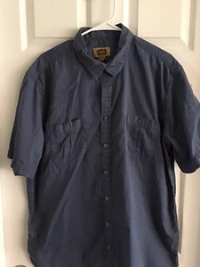 The Foundry Supply Co Shirt Mens XLT Button Down Short Sleeve Blue - Picture 1 of 5