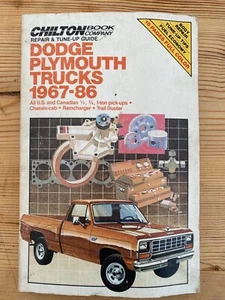 Dodge Plymouth Trucks 1967-1986 Repair & Tune Up Guide Book Manual Chilton Book - Bild 1 von 5