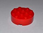 lot of 1 red Lego part - round disc - as pictured - combined shipping (RED9)