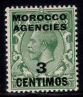 Morocco Agencies Gv Sg128, 3C On ½D Green, Nh Mint.