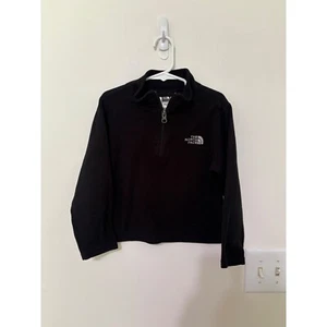 The North Face Fleece Pullover Half Zip Black Soft Comfy Top Boys XXS (5) - Picture 1 of 4