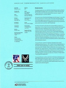 #1105 2c Navajo Jewelry #3758B Souvenir Page - Picture 1 of 1