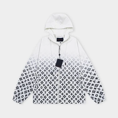 Men's Autumn Jacket with All-Over Logo Print White 22 - Image 1 of 4