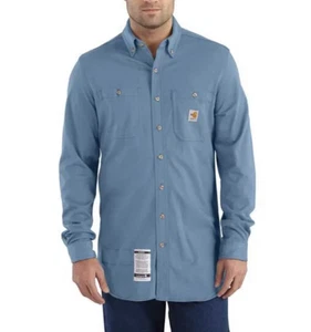 Carhartt FR Shirt Herren Gr.M Flame Resistant Force Medium Blue Cotton Hybrid - Bild 1 von 6