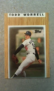 Todd Worrell Orel Hershiser LA Dodgers 1987 Topps League Leaders Miscut RARE - Picture 1 of 2
