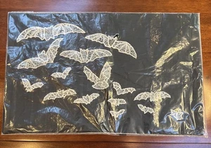 Pottery Barn Halloween Embroidered Beaded Bat 16”x26” Lumbar Pillow Cover - New - Picture 1 of 10