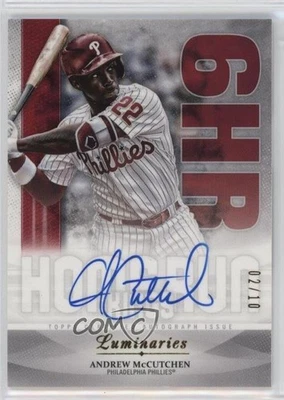 2019 Topps Luminaries Home Run Kings Auto Red /10 Andrew McCutchen #HRK-AM Auto - Image 1 of 2