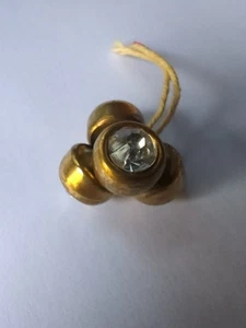 Vier Vintage 1/2" Stahl Strass metallisierte Knöpfe - Bild 1 von 6