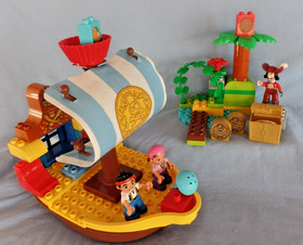 Disney Duplo Lego JAKE'S PIRATE SHIP BUCKY 10514 Neverland Captain Hook +