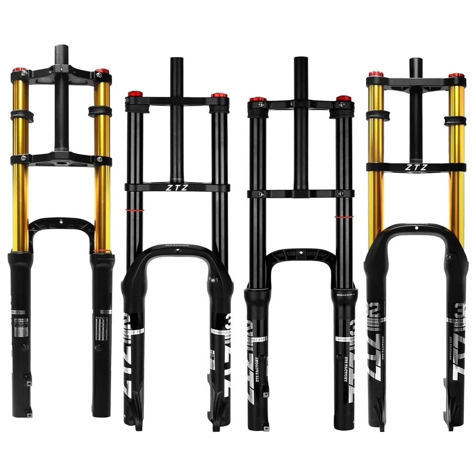 Horquilla de bicicleta ZTZ 20/26 pulgadas 4,0 Fat Tire - 180 mm de recorrido, 135 mm de distancia entre bujes, QR 9 mm Foto 1 de 4