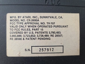 SUNNYVALE FUNZIONANTE, CA. CONSOLE PROMOZIONALE ATARI VCS - CX2600A 2600 MADE IN USA - Foto 1 di 15