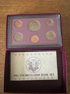 1992 D U.S. MINT UNCIRCULATED COIN BANK SET ~ W/ BOX & COA - Picture 1 of 2