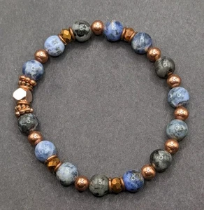 U-Pick (17cm) S/M Wrist: Women's Stylish Everyday 8mm Beaded Stretch Bracelet - Picture 1 of 59