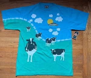 VTG LIQUID BLUE BEN AND JERRY TIE DYE AOP SHIRT TEE SB DUNK CHUNKY DUNKY SZ L - Picture 1 of 8