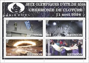 Stamp block Ceremony of Closing the Olympic games Reunion unpostal issue - Picture 1 of 1