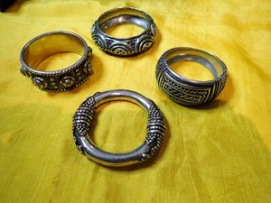 Bedouin Design Napkin Rings Artifacts of Arabia White Metal Boxed - Picture 1 of 11