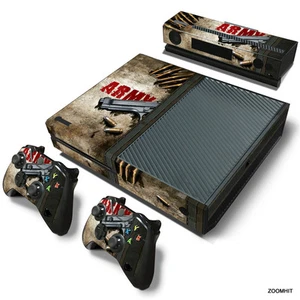 Xbox One Console Skin Decal Sticker Army Gun + 2 Controller & Kinect Skin Set - Picture 1 of 3