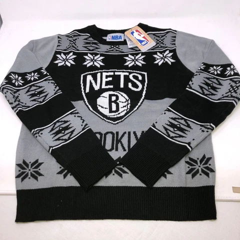 Brooklyn Nets Ugly Christmas Sweater Youth Small Cover