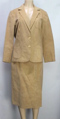 Skimmer Ultra 麂皮绒女式 2 件裙套装棕色 16 码 — 第 1/4 张图片