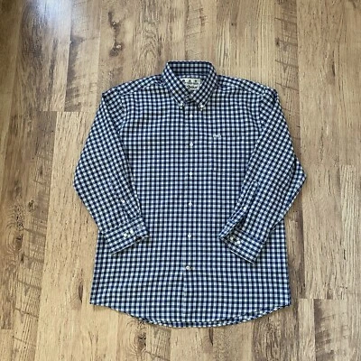 Barbour Size 10/12 Navy & White Gingham Check Button Through Ladies Shirt  - Image 1 of 4