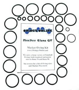 Macdev Clone GT Paintball Marker O-ring Oring Kit x 2 reconstrucciones/kits - Imagen 1 de 1