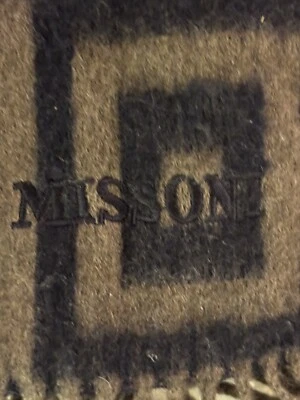 Auténtica bufanda Missoni elegante unisex 100 cachemir con patrón geométrico para hombre Foto 1 de 4