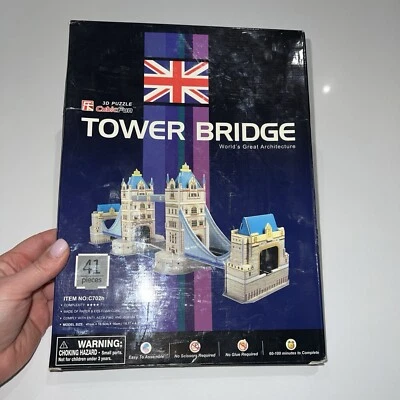  3D Puzzles EPS Foam board Educational creative, No Glue -  London Tower Bridge - Image 1 of 4