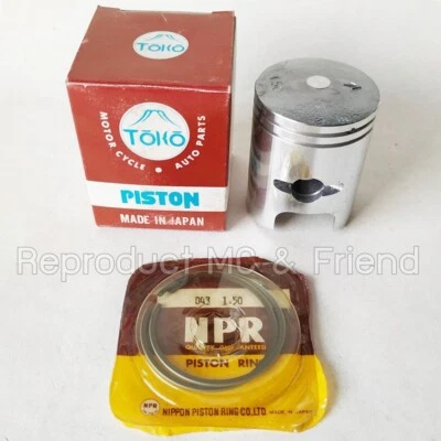 Juego de pistones + anillos Kawasaki KD100 KE100 KH100 KM100 KV100 gran tamaño 1,50 (Japón) Foto 1 de 4