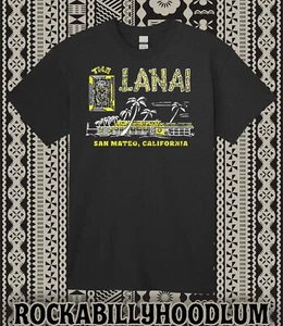 Camiseta Retro Tiki Art Taza Polinesia Ron Tahití The Lanai San Mateo CA - Imagen 1 de 3