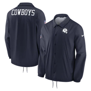 Chaqueta para hombre Dallas Cowboys Sidleine Repel Coaches - azul marino - Imagen 1 de 3