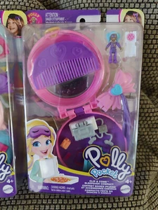 Polly Pocket Play cofanetto Clip And Comb pigiama party rosa - Imagen 1 de 2
