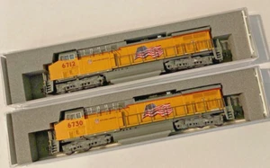 KATO 1767039  1767040 2 LOCO SET N SCALE AC4400CW Union Pacific Flag 6712 , 6730 - Picture 1 of 2