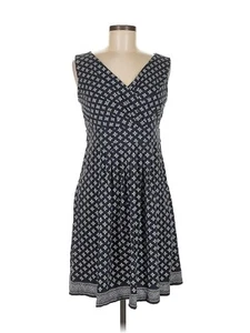 Abito Lands End senza maniche fantasia stampata jersey cotone taglia M petites - Foto 1 di 6