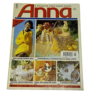 Vintage ANNA Burda Knitting & Needlecrafts Magazine MAR 1998,Easter Decor w\ woo - Imagen 1 de 19