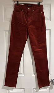 Banana Republic Pants Womens Size 27L Velvet High Rise Slim Cabin Red NWOT - Picture 1 of 11