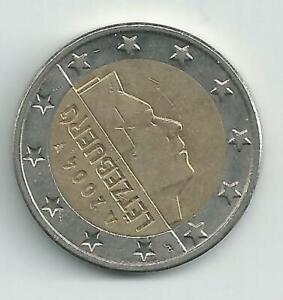 Pièce 2 Euros, Luxembourg 2004, Letzebuerg, Bon État.