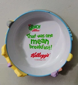 Vintage 2000 Kellogg's How The Grinch Stole Christmas Melamine Breakfast Bowl - Foto 1 di 8