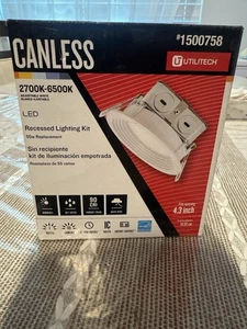 Utilitech Canless LED 4.3" 2700K-6500K 580 Lumens Dimmable #1500758 MRSP $19.99 - Picture 1 of 4
