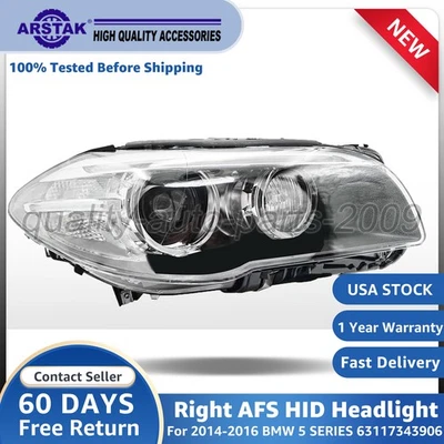 Faro lateral derecho AFS HID para BMW 528i 535i 550i 2014-2016 63117343906 Foto 1 de 4