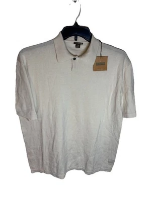 J. Ferrar Mens Medium Beige Pima Polo Shirt Top Pickle Ball Tennis Golf NWT - Image 1 of 4