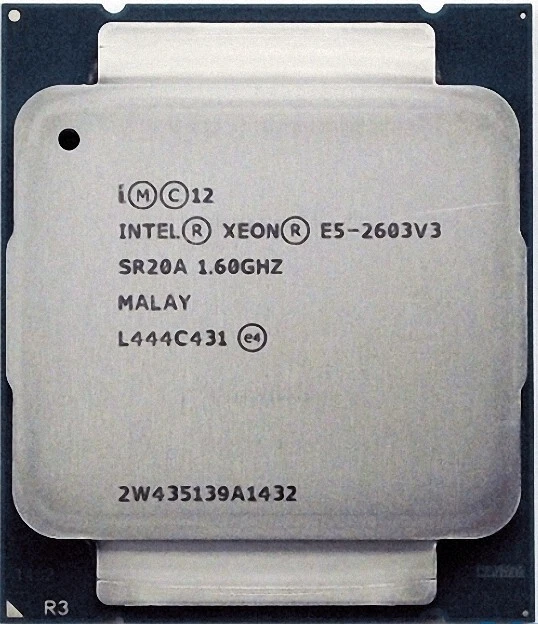 Intel Xeon E5-2603 v3 SR20A 6C 1,6 GHz 15 MB 85 W LGA2011-3 DDR4-1600 de Japón Foto 1 de 1
